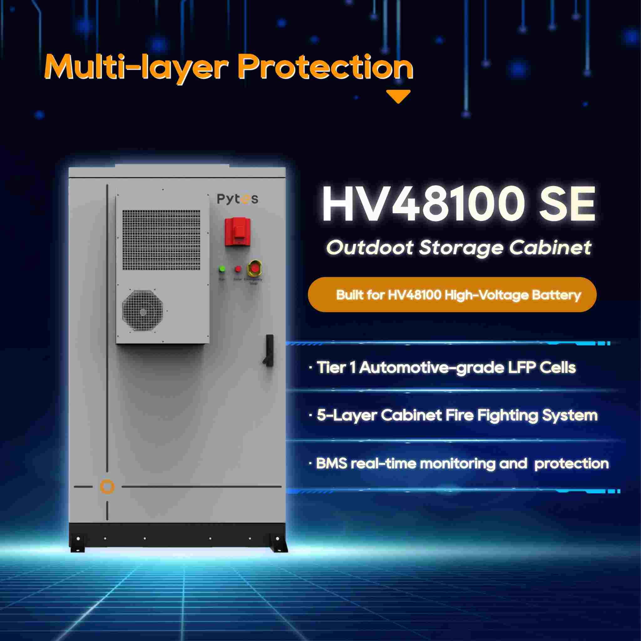 Sistema de almacenamiento de energía de alto voltaje Pytes HV48100 SE